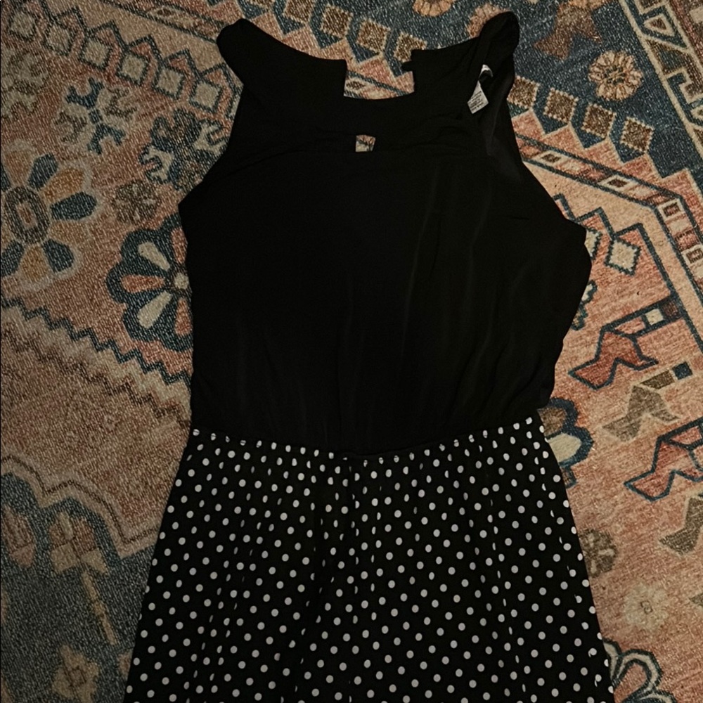 Aa Studio Black and White Polka Dot Jumpsuit